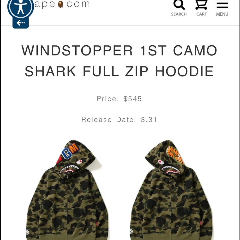 A Bathing Ape windstopper
